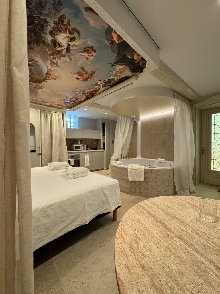 Les Thermes Romains à Nîmes : chambre et balnéo privative